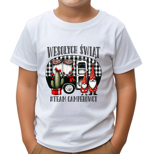 Koszulka dziecięca świąteczna - Wesołych Świąt Team Camperowcy BN44