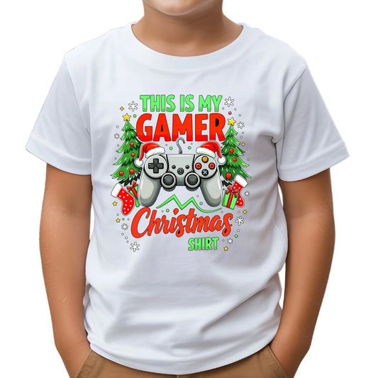 Koszulka dziecięca świąteczna - prezent dla gracza - Gamer Christmas T-shirt BN135