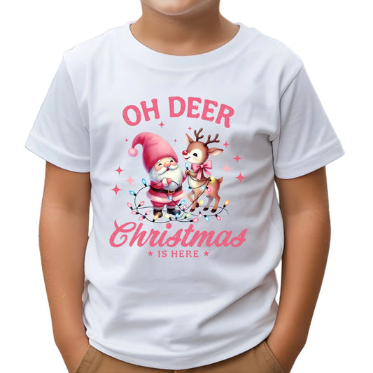 Koszulka dziecięca świąteczna - Oh deer Christmas is here BN59