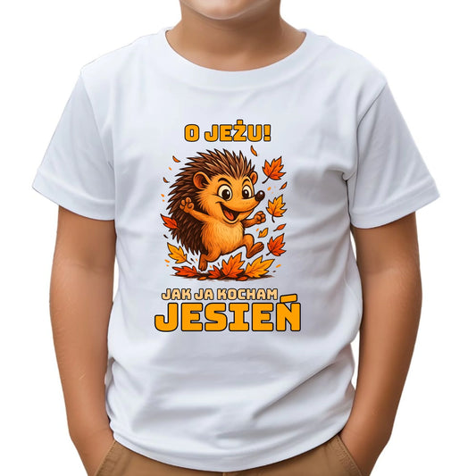 Koszulka dziecięca jesienna - O JEŻU! Jak ja kocham jesień JS31