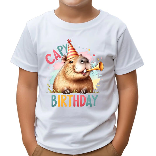 Koszulka dziecięca urodzinowa - prezent na urodziny - Kapibara U21