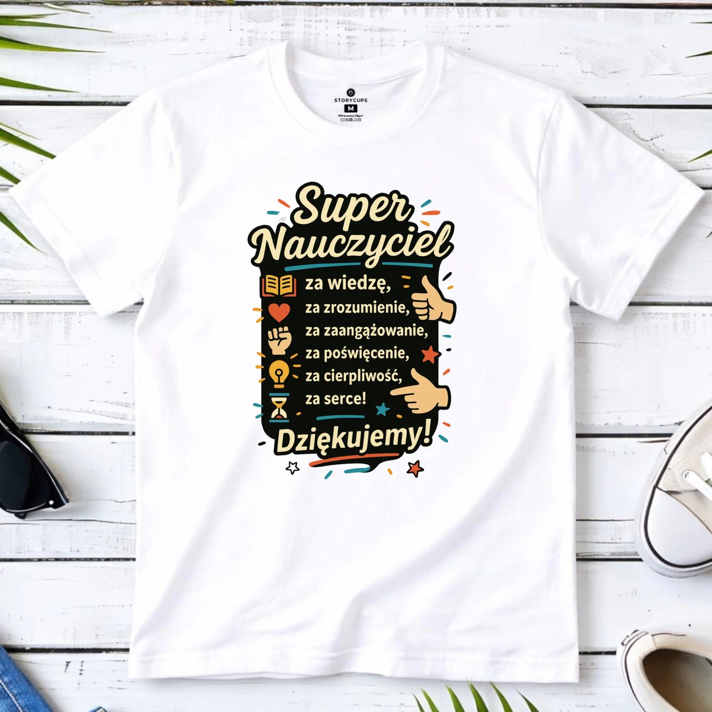 Koszulka męska dla nauczyciela - Super Nauczyciel Dziękujemy N32