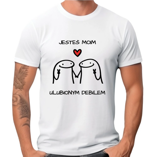 Koszulka męska - Jesteś moim ulubionym debilem W78 - StoryCups.pl