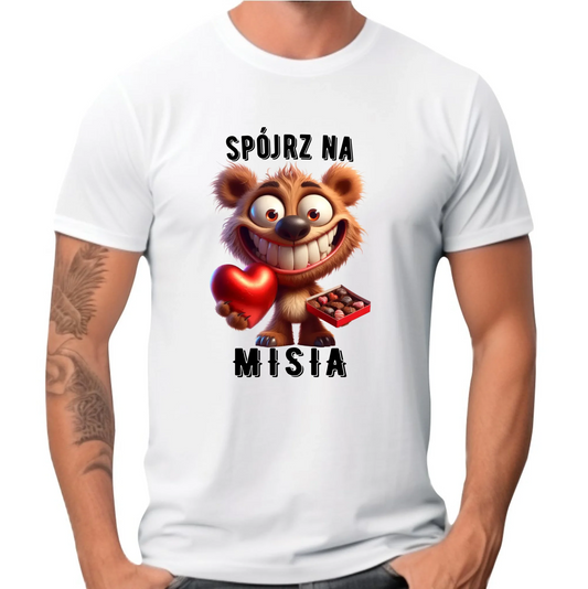 Koszulka męska - Spójrz na Misia W31 - StoryCups.pl