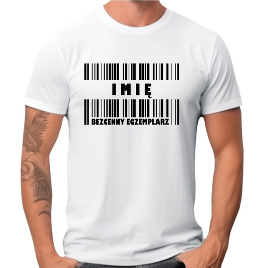 Koszulka męska - Bezcenny egzemplarz prezent dla niego - personalizowana DCH07 - StoryCups.pl