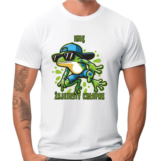 Koszulka męska - Żajebisty Chłopak prezent na Dzień Chłopaka - personalizowana DCH02 - StoryCups.pl