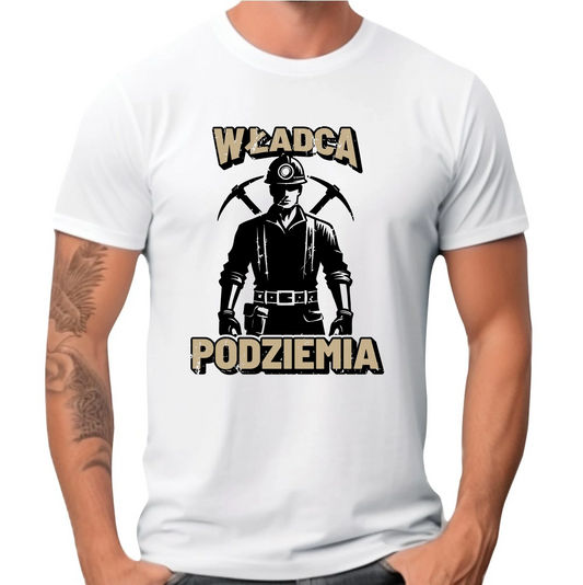 Koszulka męska - prezent dla górnika - Władca podziemia G25 - StoryCups.pl