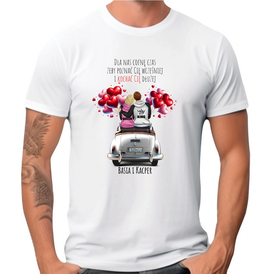 Koszulka męska - Dla nas cofnę czas - personalizowana W08 - StoryCups.pl