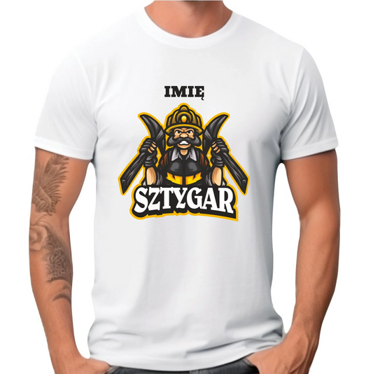 Koszulka męska - prezent dla górnika - Sztygar - personalizowana G15 - StoryCups.pl