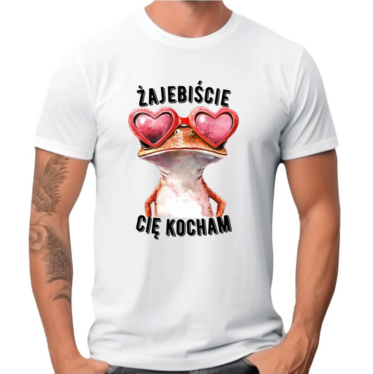 Koszulka męska - Żajebiście Cię Kocham Żaba W17 - StoryCups.pl