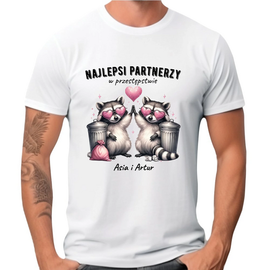 Koszulka męska - Najlepsi partnerzy w przestępstwie - personalizowana W27 - StoryCups.pl