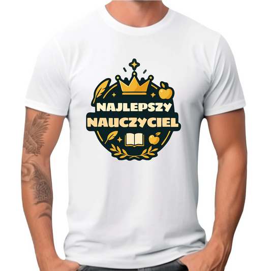 Koszulka męska dla nauczyciela - Najlepszy Nauczyciel N38 - StoryCups.pl