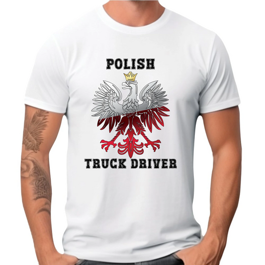Koszulka męska dla kierowcy ciężarówki - Polish Truck Driver ZKT06 - StoryCups.pl