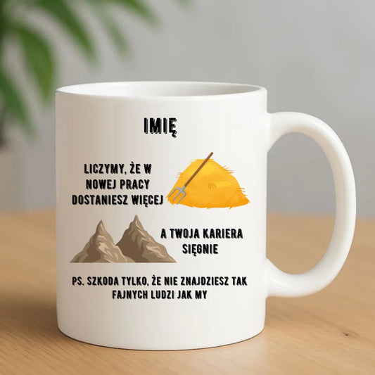 Kubek na odejście z pracy - Nie znajdziesz tak fajnych ludzi jak my - personalizowany OP04 - StoryCups.pl