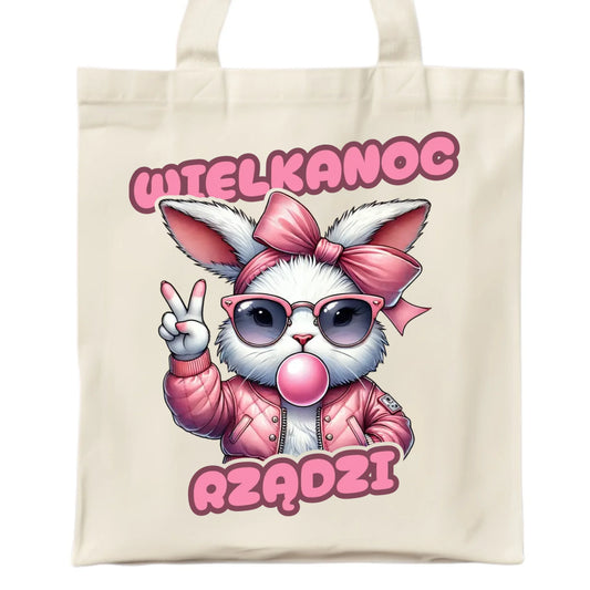 Torba wielkanocna – Stylowy królik w okularach Wielkanoc rządzi WN18 - StoryCups.pl