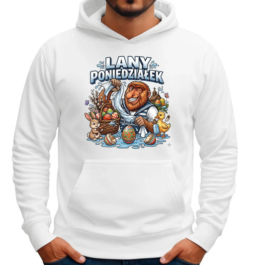 Bluza męska z kapturem wielkanocna - Lany poniedziałek Janusz Nosacz WN38 - StoryCups.pl