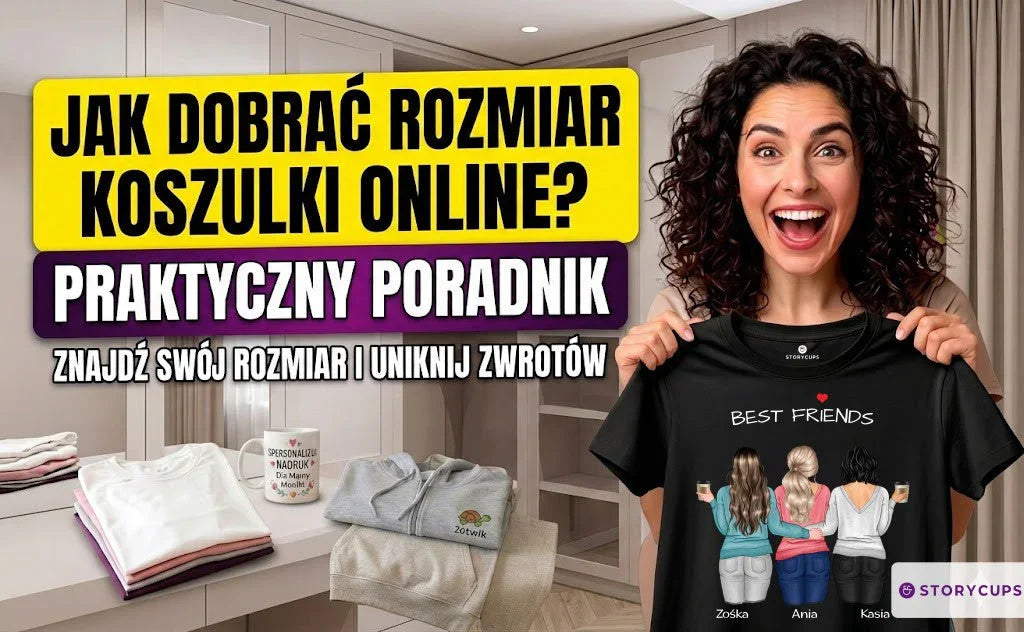 Jak dobrać rozmiar bluzy i koszulki online? Zapomnij o metkach, zaufaj centymetrowi! - StoryCups.pl