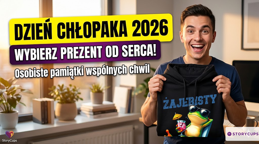 Prezentowy przewodnik na Dzień Chłopaka 2026 – Co kupić, by sprawić mu radość? - StoryCups.pl