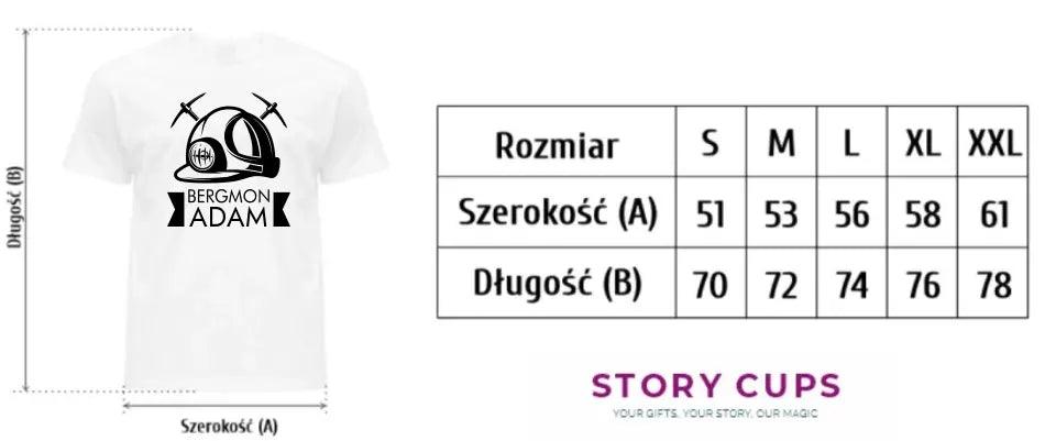Koszulka męska dla górnika na prezent BERGMON G07 - storycups.pl
