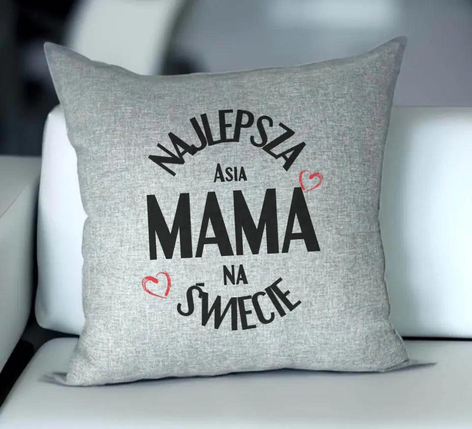 Poduszka dla mamy imię Najlepsza mama na świecie DM22 - storycups.pl