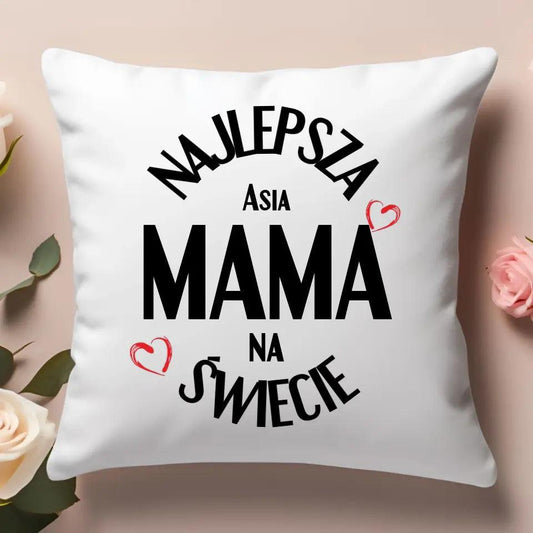 Poduszka dla mamy imię Najlepsza mama na świecie DM22