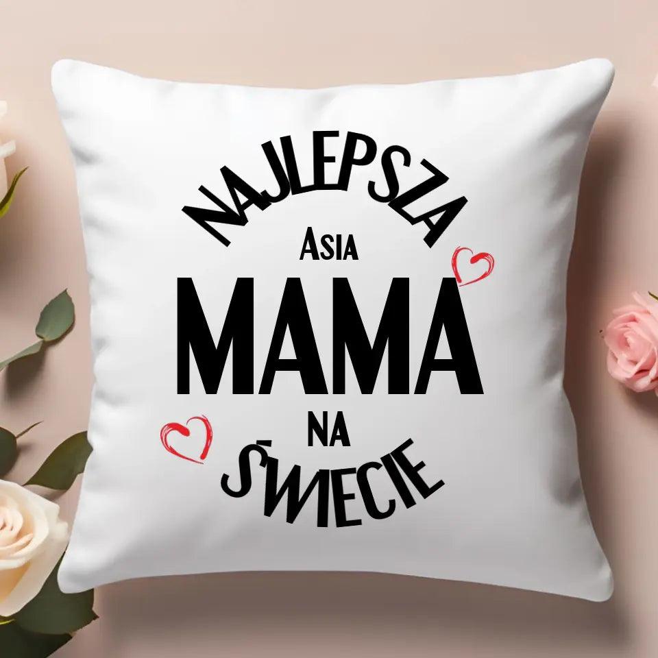 Poduszka dla mamy imię Najlepsza mama na świecie DM22 - storycups.pl