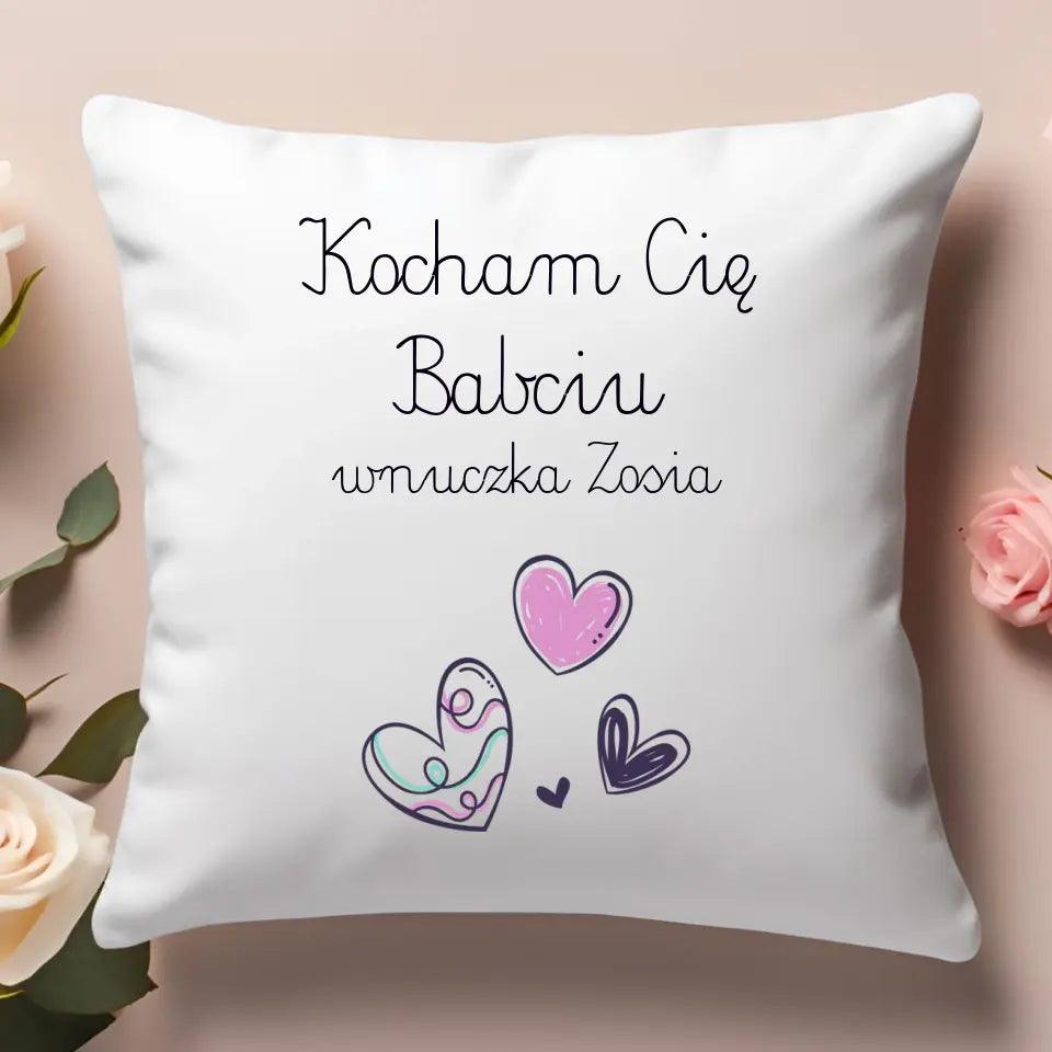 Poduszka z personalizowanym nadrukiem dla babci, na Dzień Babci - storycups.pl