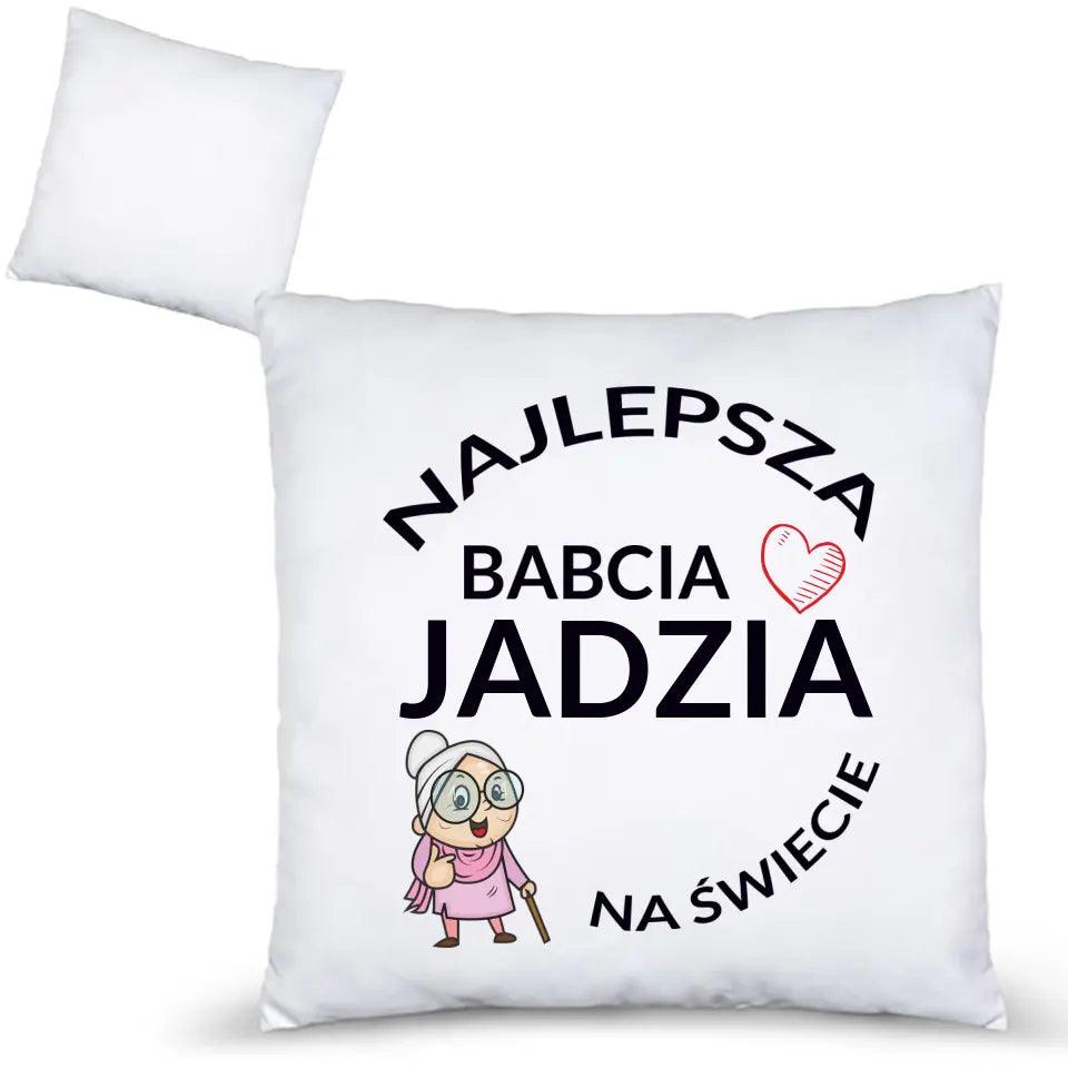 Poduszka dla babci imię Najlepsza babcia, na Dzień Babci - storycups.pl