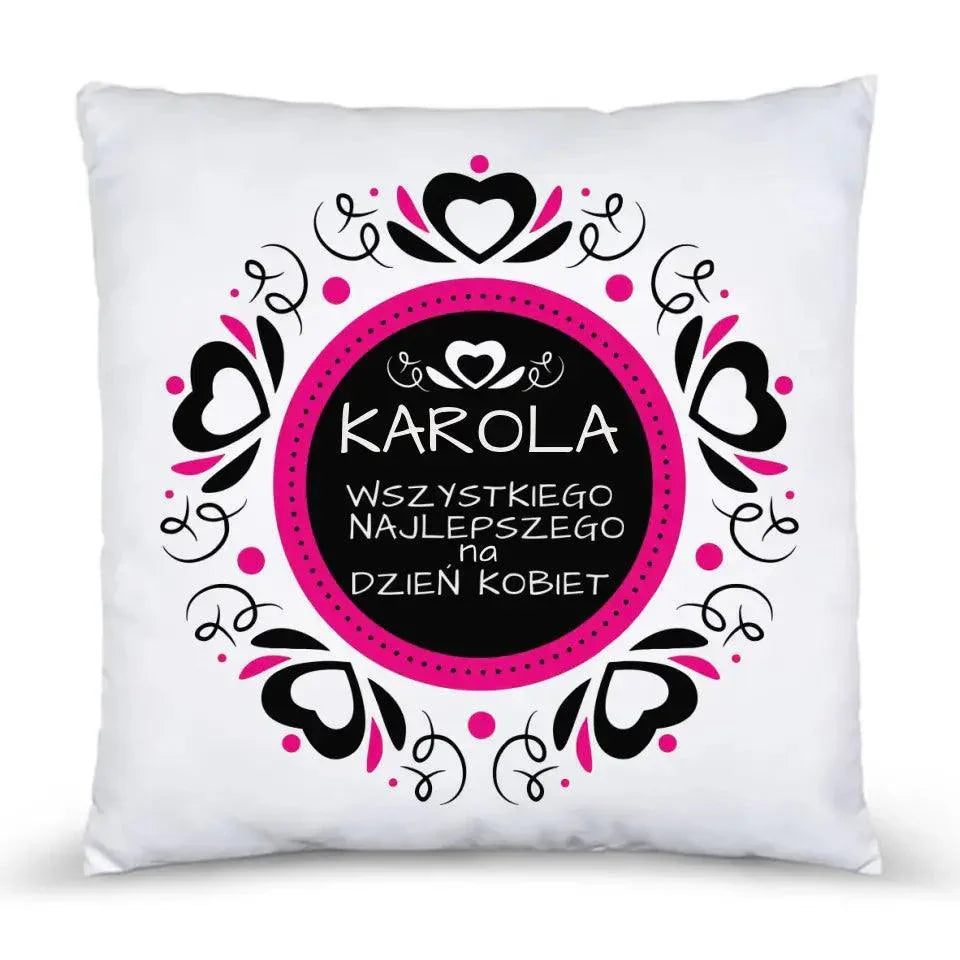 Poduszka z nadrukiem na Dzień Kobiet personalizowana DK02 - StoryCups.pl