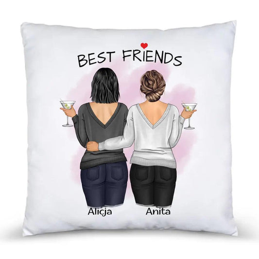 Poduszka dla przyjaciółki personalizowane postacie BEST FRIENDS P03 - storycups.pl