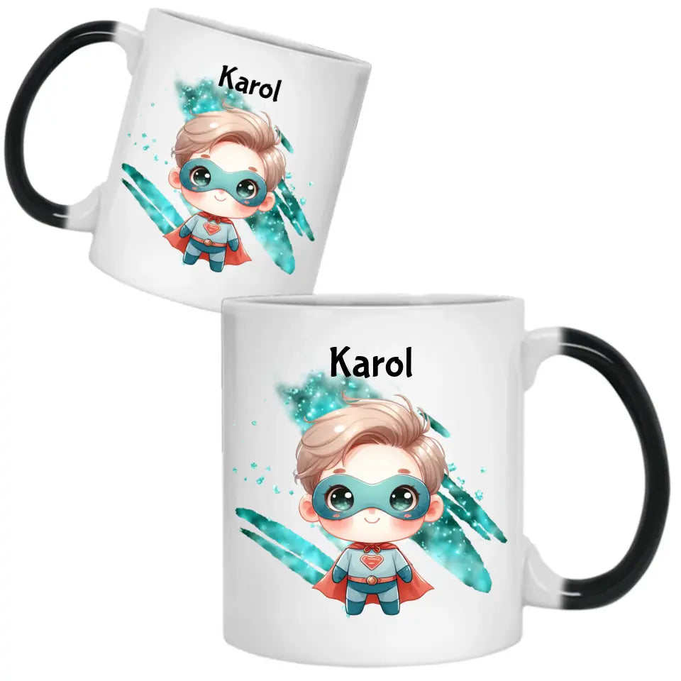 Personalizowany kubek dla chłopca SUPERBOHATER DD05 - storycups.pl