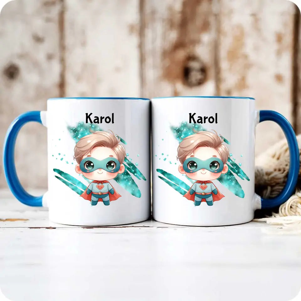 Personalizowany kubek dla chłopca SUPERBOHATER DD05 - storycups.pl