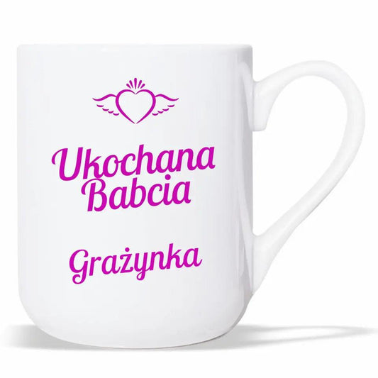 Personalizowany kubek na prezent dla babci Ukochana Babcia, kubek na Dzień Babci - storycups.pl