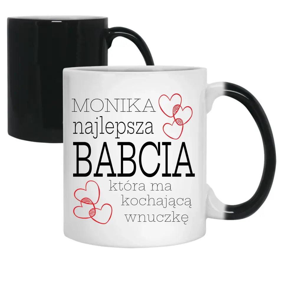 Kubek dla babci na prezent personalizacja Najlepsza Babcia, kubek na Dzień Babci - storycups.pl