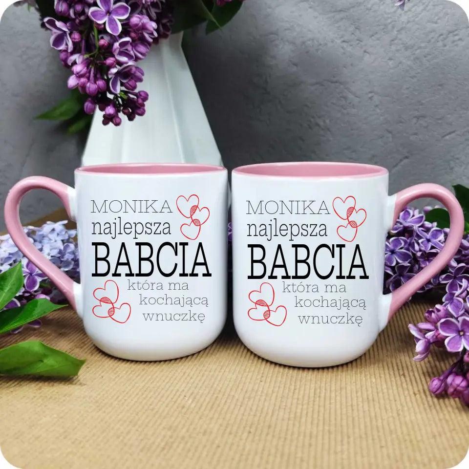 Kubek dla babci na prezent personalizacja Najlepsza Babcia, kubek na Dzień Babci - storycups.pl