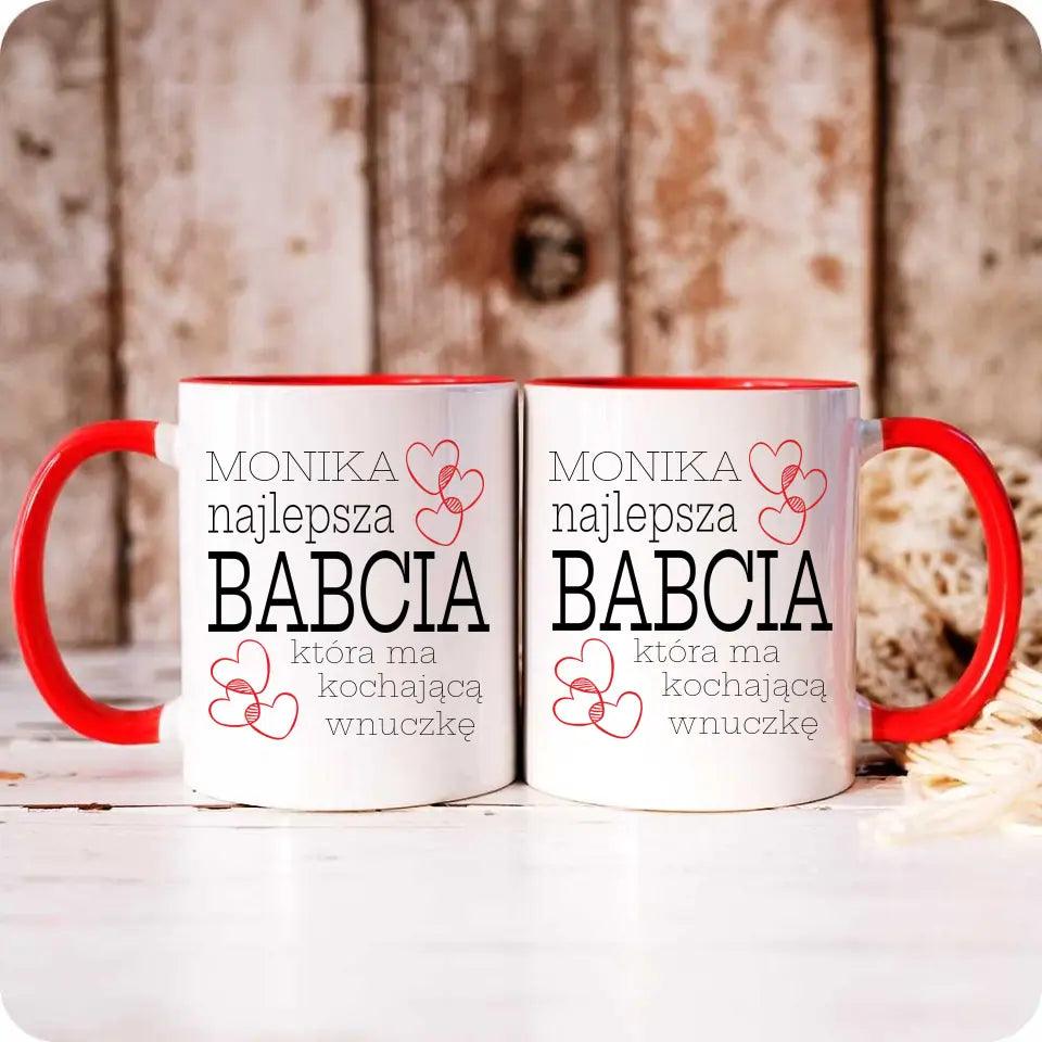 Kubek dla babci na prezent personalizacja Najlepsza Babcia, kubek na Dzień Babci - storycups.pl