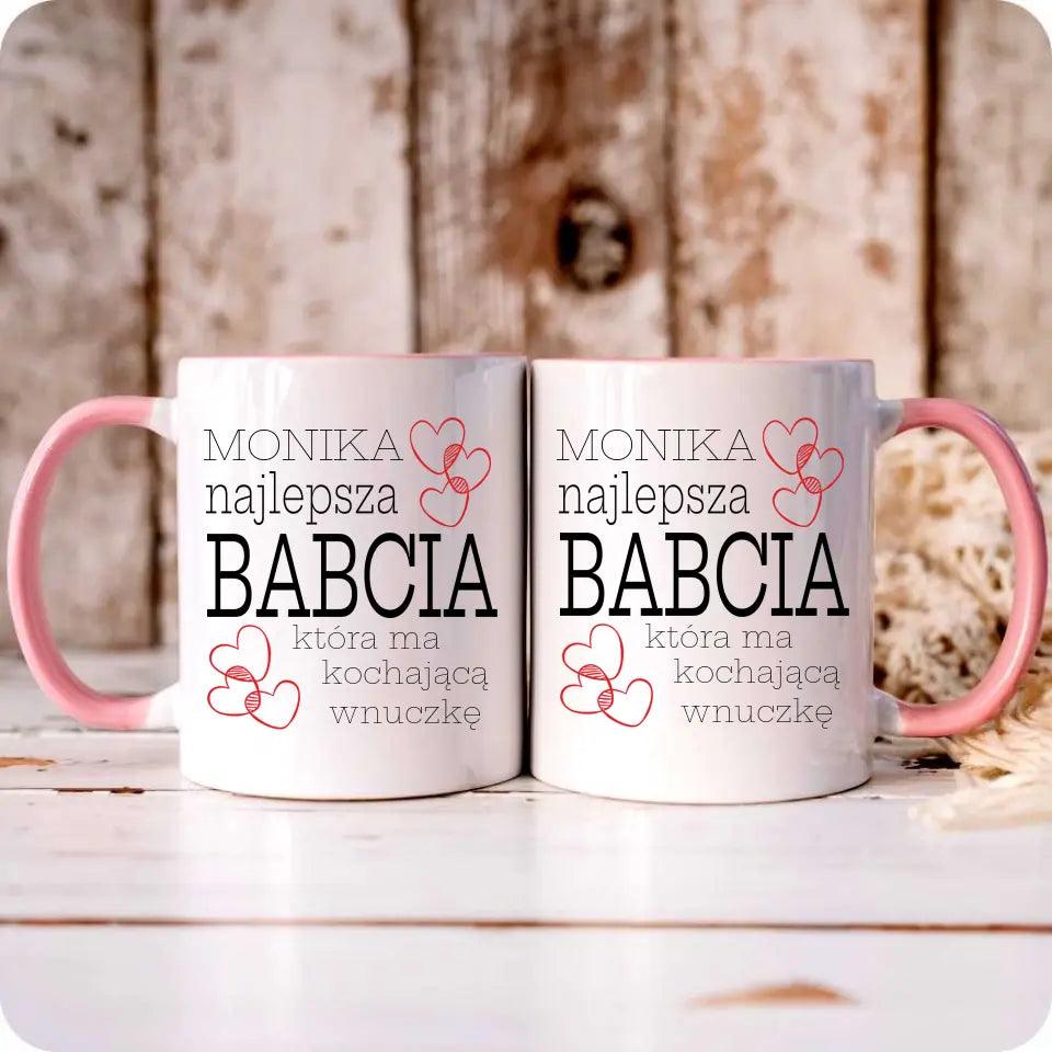 Kubek dla babci na prezent personalizacja Najlepsza Babcia, kubek na Dzień Babci - storycups.pl