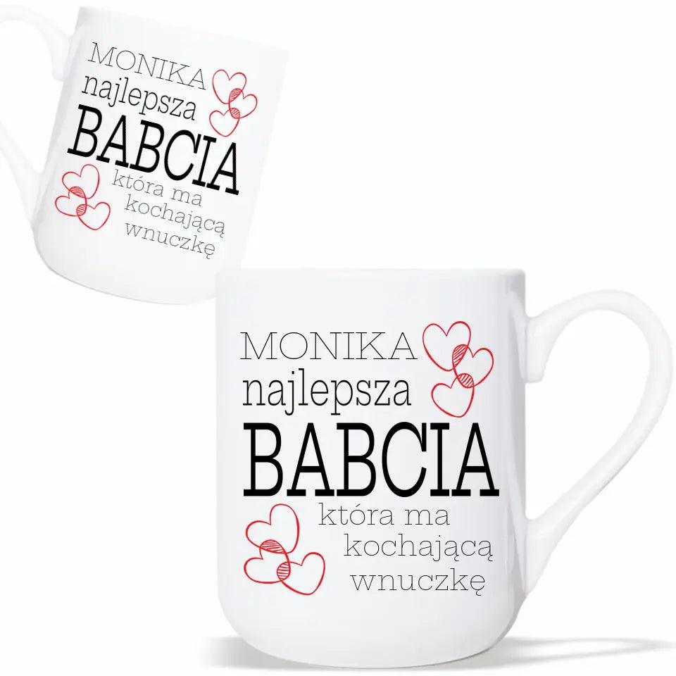 Kubek dla babci na prezent personalizacja Najlepsza Babcia, kubek na Dzień Babci - storycups.pl