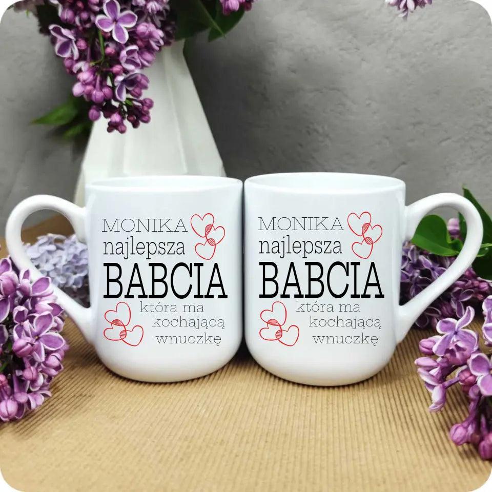 Kubek dla babci na prezent personalizacja Najlepsza Babcia, kubek na Dzień Babci - storycups.pl