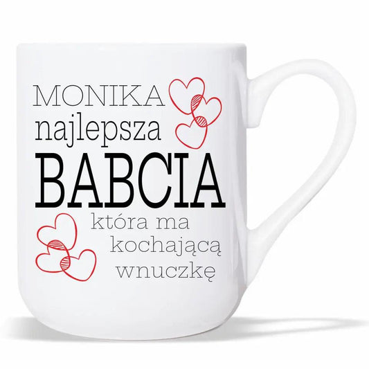 Kubek dla babci na prezent personalizacja Najlepsza Babcia, kubek na Dzień Babci - storycups.pl