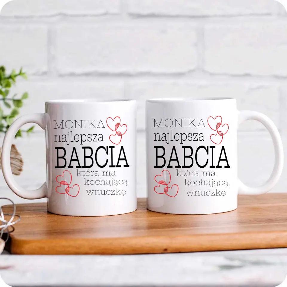 Kubek dla babci na prezent personalizacja Najlepsza Babcia, kubek na Dzień Babci - storycups.pl