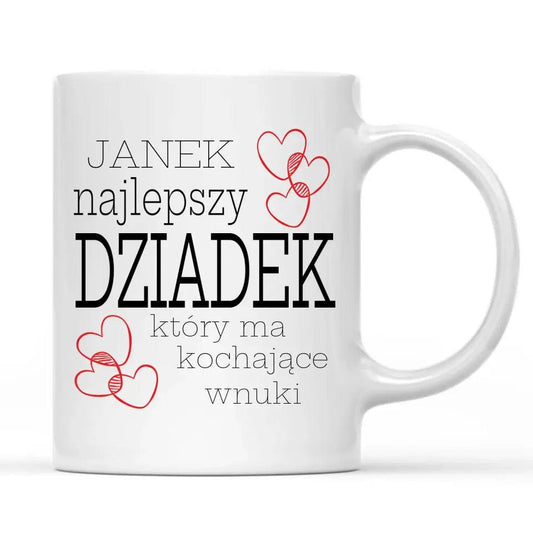 Kubek z dedykacją dla dziadka Najlepszy Dziadek na świecie, na Dzień Dziadka - storycups.pl