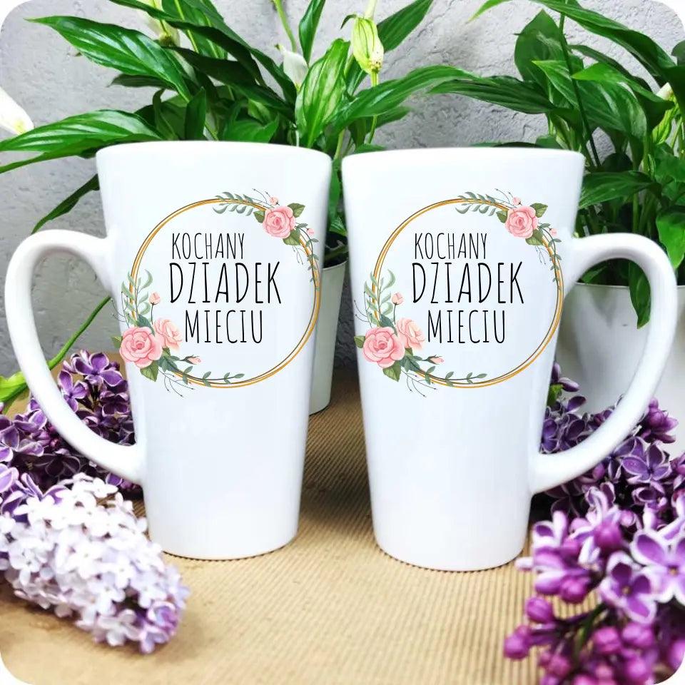 Kubek dla dziadka na prezent imię Kochany Dziadek, na Dzień Dziadka - storycups.pl