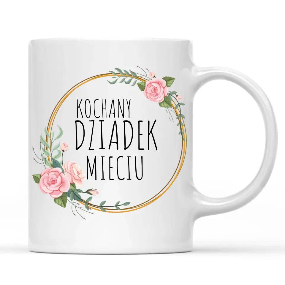 Kubek dla dziadka na prezent imię Kochany Dziadek, na Dzień Dziadka - storycups.pl