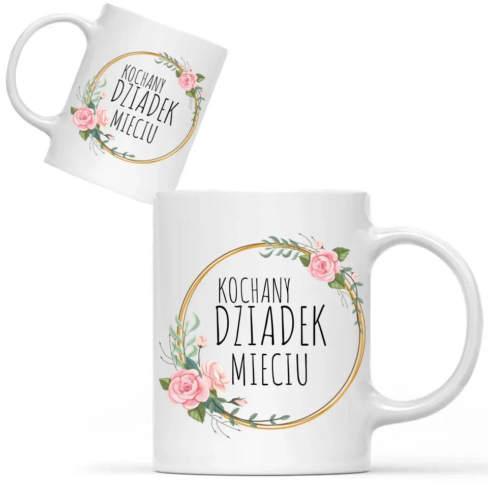 Kubek dla dziadka na prezent imię Kochany Dziadek, na Dzień Dziadka - storycups.pl