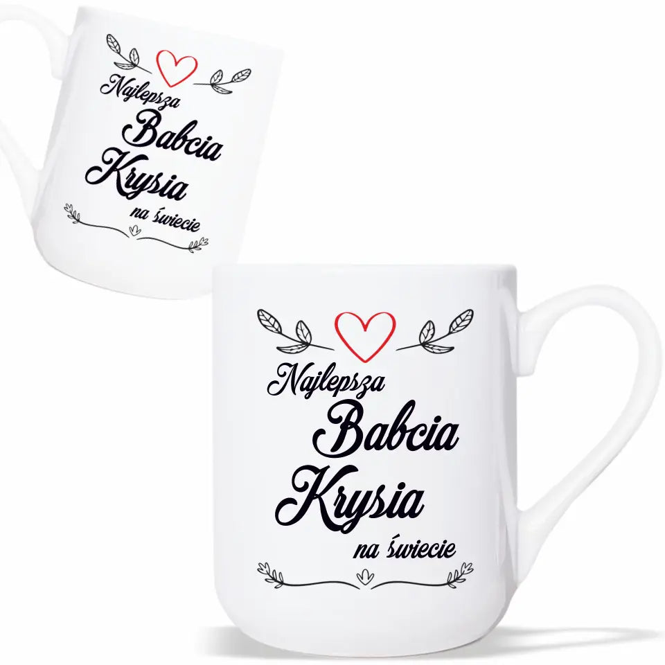 Personalizowany kubek dla babci imię Najlepsza babcia na świecie B12