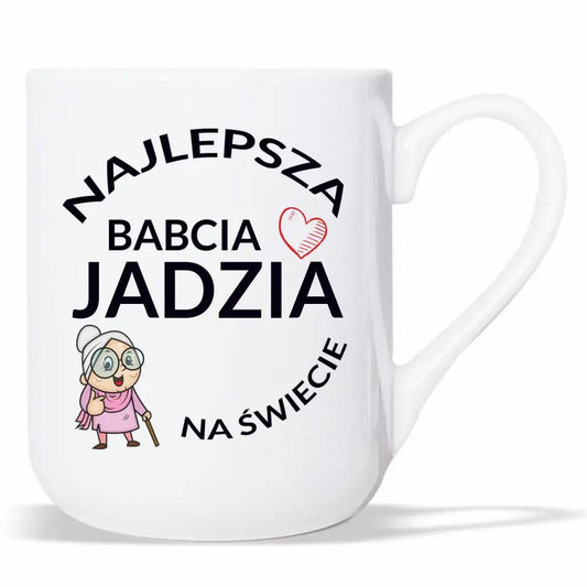 Kubek dla babci na prezent imię Najlepsza Babcia, kubek na Dzień Babci - storycups.pl