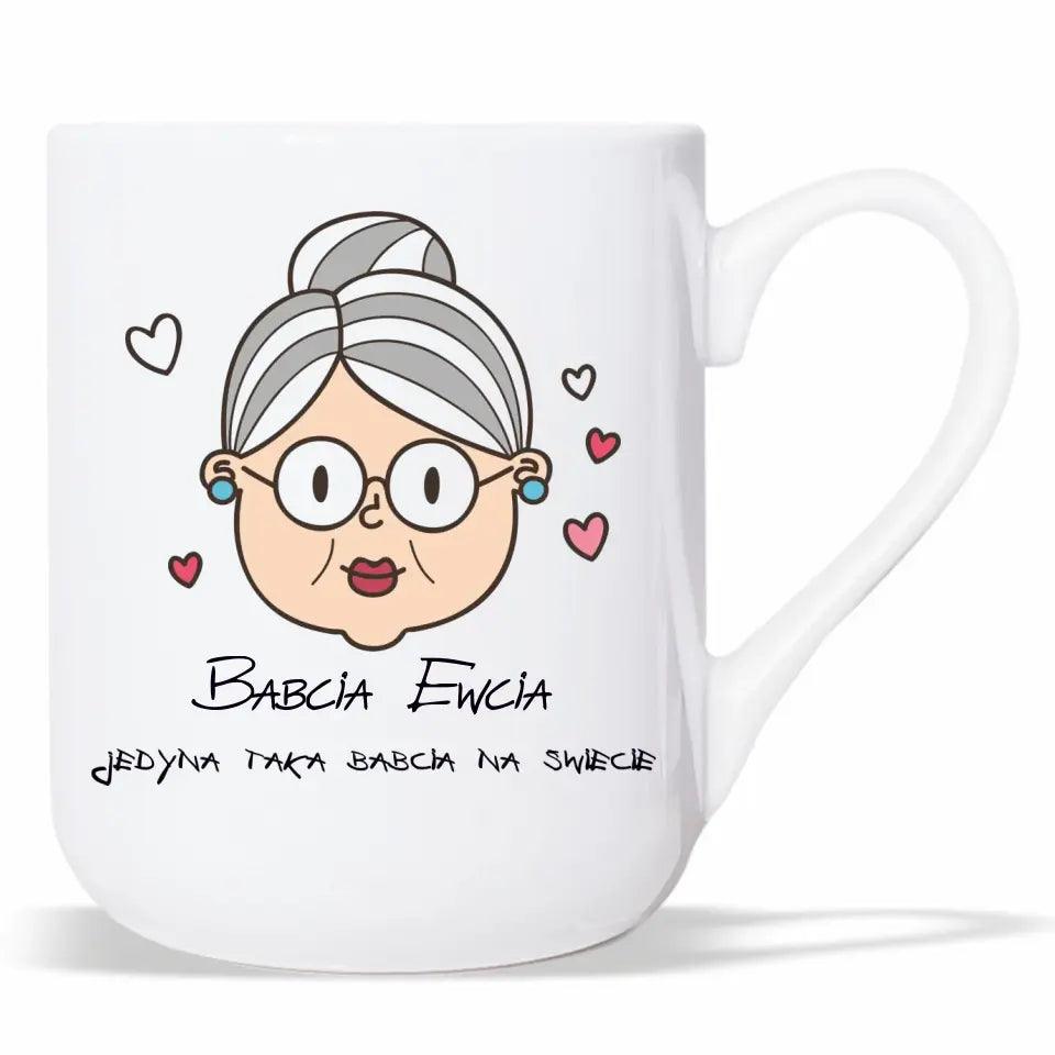 Wyjątkowy kubek dla babci na prezent Jedyna taka babcia, kubek na Dzień Babci - storycups.pl