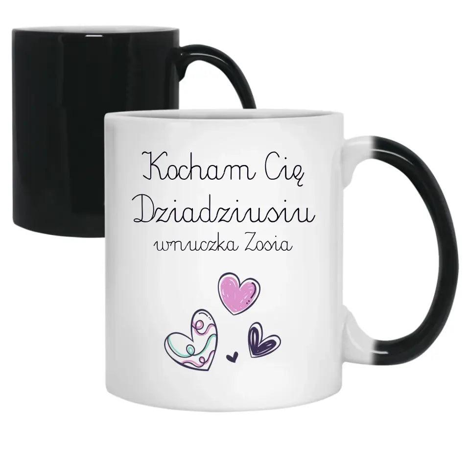 Personalizowany kubek dla dziadka Kocham Cię dziadziusiu, na Dzień Dziadka - storycups.pl