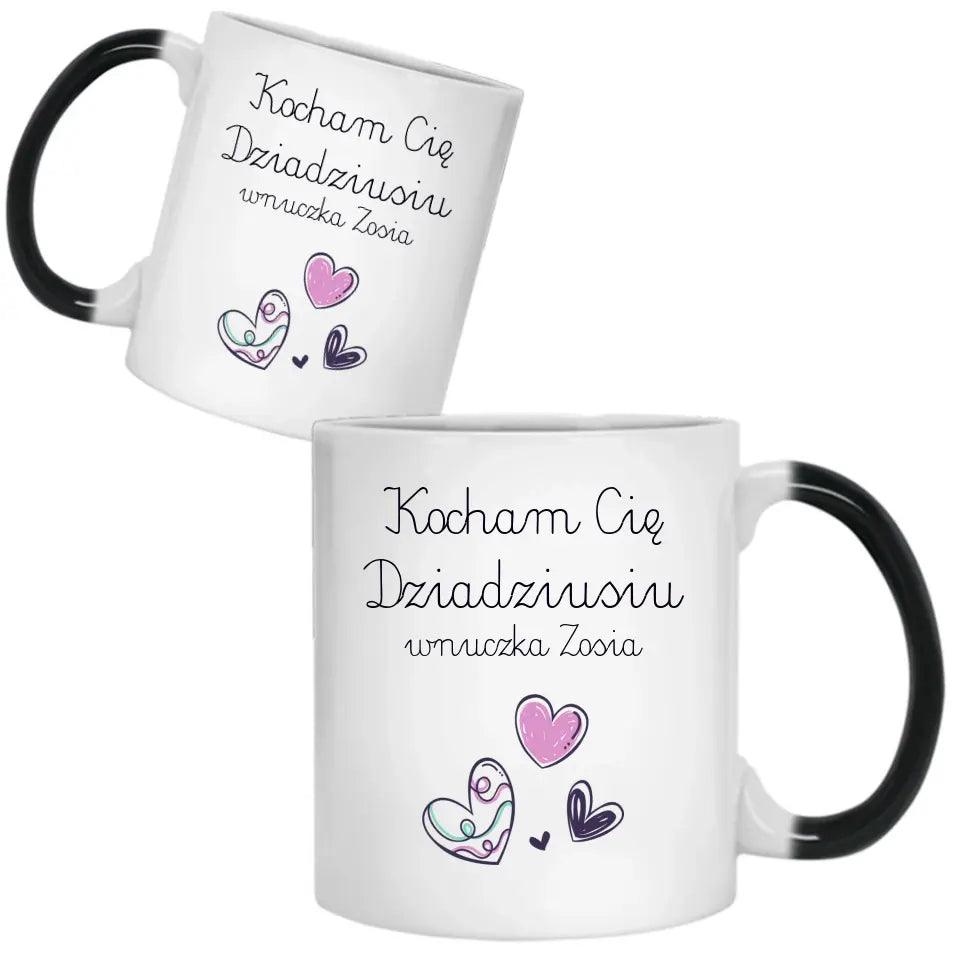 Personalizowany kubek dla dziadka Kocham Cię dziadziusiu, na Dzień Dziadka - storycups.pl